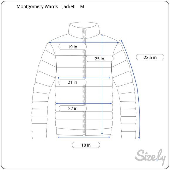 Vintage 70's Mens Ski Jacket Zip off Sleeves Blue Stripe Sz M Montgomery Wards - Picture 5 of 16